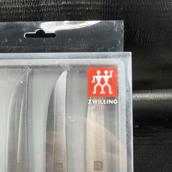 Zwilling Gourmet Steak Knives Set 4 New In Box Brushed Handle Twin Gourmet Set - Picture 10 of 12